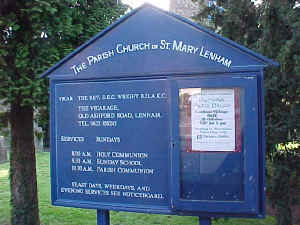 St. Mary Sign, Lenham, Kent, England, Oct 1999