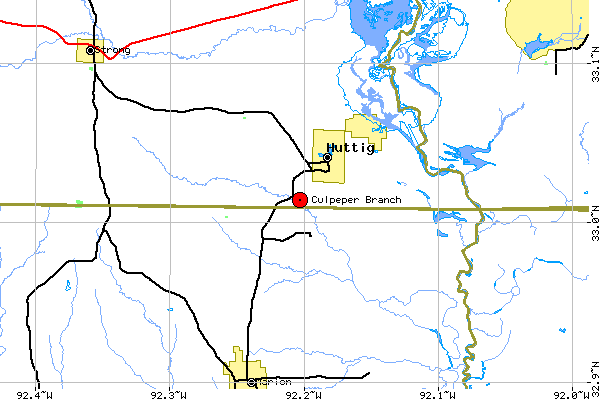 Local Map for Culpeper Branch, Union County, AR