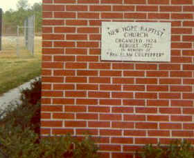 Rev. Elam Culpepper Plaque