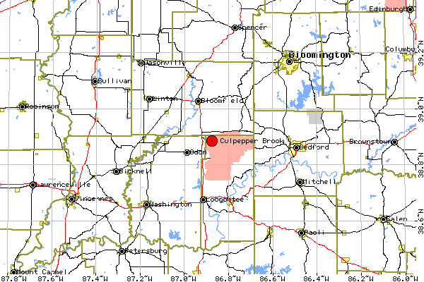 Local Map for Culpepper Brook, Martin Co, IN