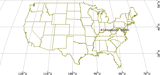 US Map for Culpepper Brook, Martin Co, IN