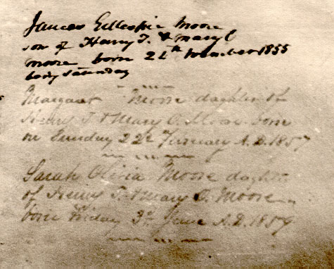 Gillespie Birth Records continued