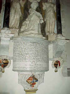 Dame Grace Gethin Monument, All Saints, Hollingbourne