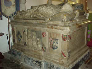 Culpeper Monument from Dame Marie's side, St Peter's Church Aylesford, Kent