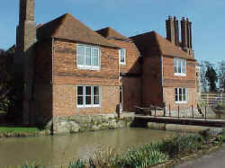 Badselle Manor and Moat in Brenchley, Kent; March 2000