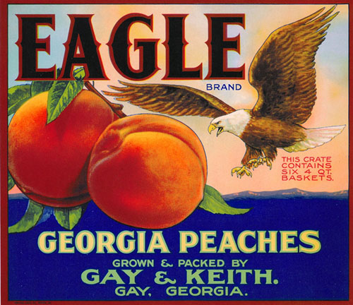 Gay & Keith Peach Crate Label