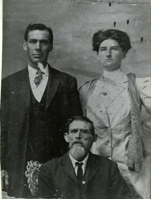 Rev. James W. & Mary Glanton (Culpepper) McKinney with John Malcolm Culpepper