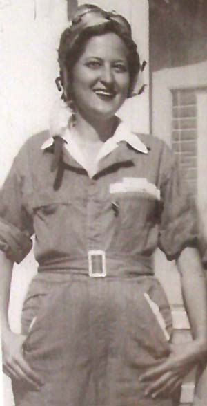 Carolyn Culpepper at Avenger Field, Sweetwater, Texas, 1943
